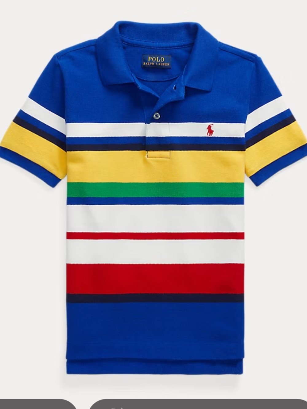 Toddler Boys 2T Polo by Ralph Lauren Blue Multi-Stripe 100% Cotton Polo